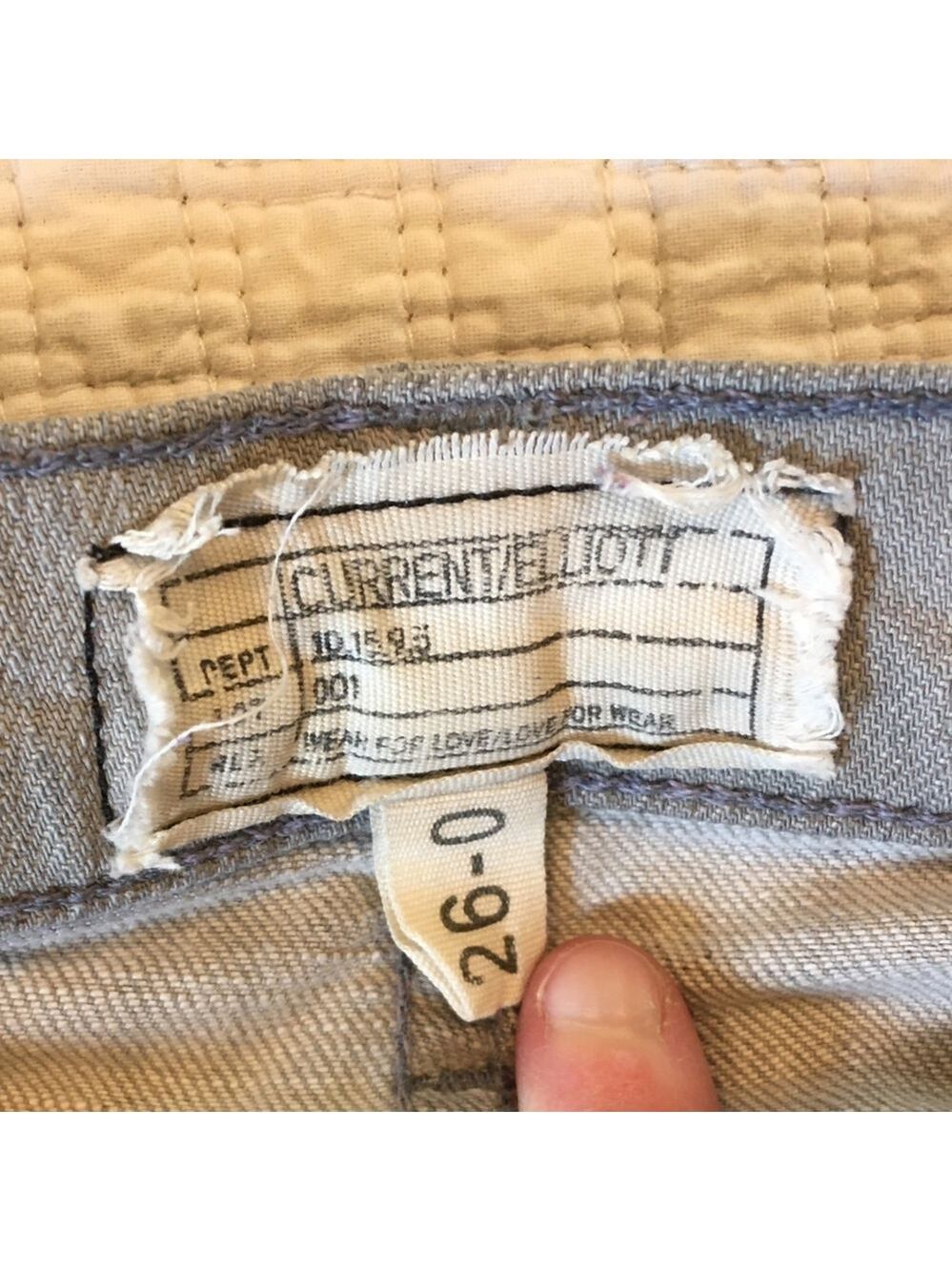 Anthropologie Current/Elliott Gray Denim Stiletto Jeans, Size 26 - Picture 15 of 16